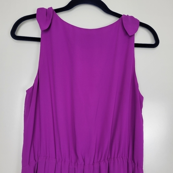 Cremieux Purple Sleeveless Bow Maxi Dress Size Medium - Picture 7 of 10